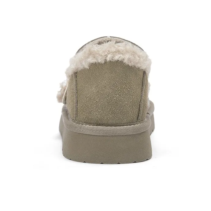 Warrior Warm Wear Resistant Cushioning Ankle Length Snow Boots Women's Green Umber-2