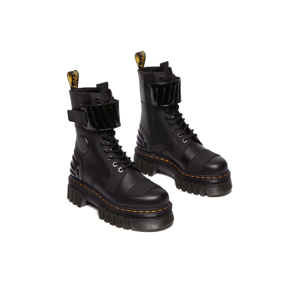 [Dr.Martens] Audrick 10 i Boots 送料込 Audrick 10-Eye Alternative Leather Lace Up Boots in Black