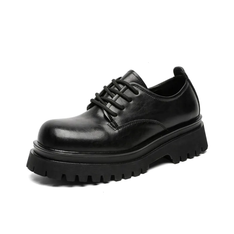 Chi Wolf Derby Shoes Low-Top Casual Shoes Unisex Black-1