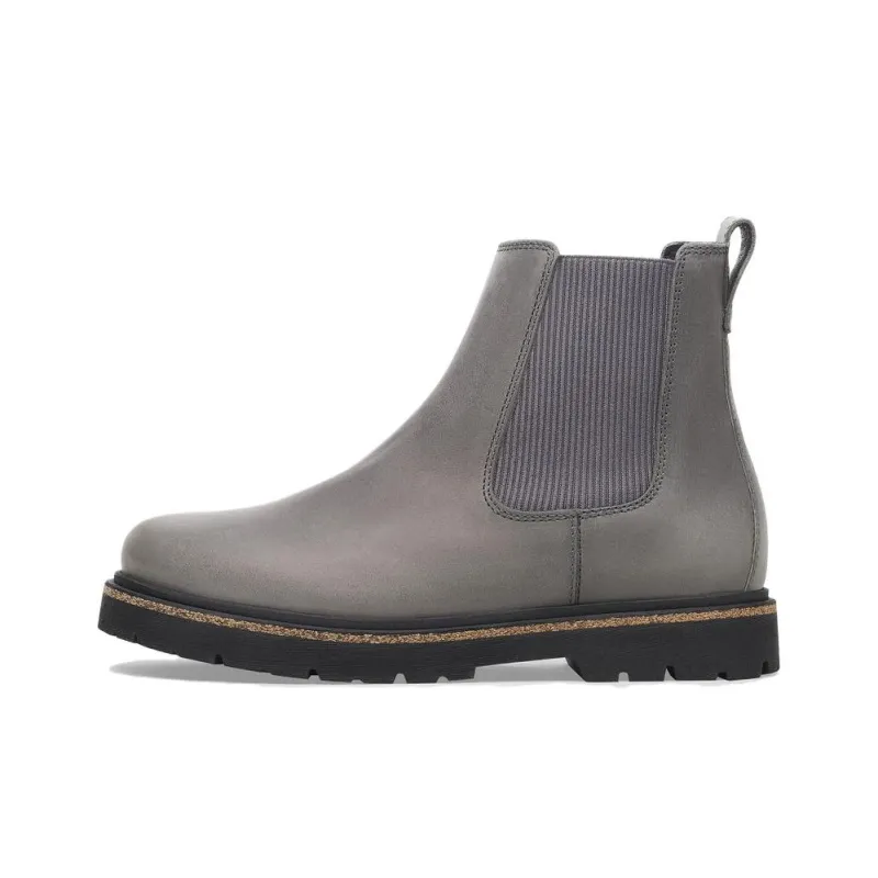 Birkenstock Highwood Slip On Mid Short Chelsea Boots Men's Gray Narrow Fit-0