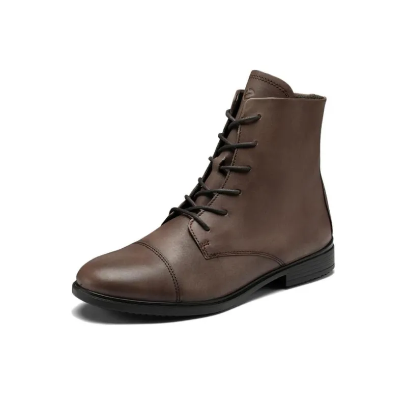Ecco Touch 15 Model Ankle Boots Women's Amber Brown-1
