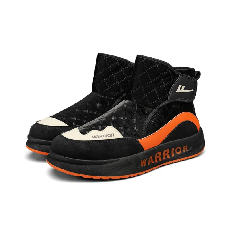 Warrior Crew Snow Boots Men's Black Orange-2