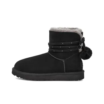 UGG Mini Bailey Bow Pom 'Black' Women's