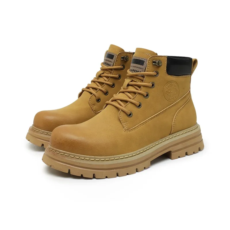 X ZONE Martin Boots Men Yellow-2