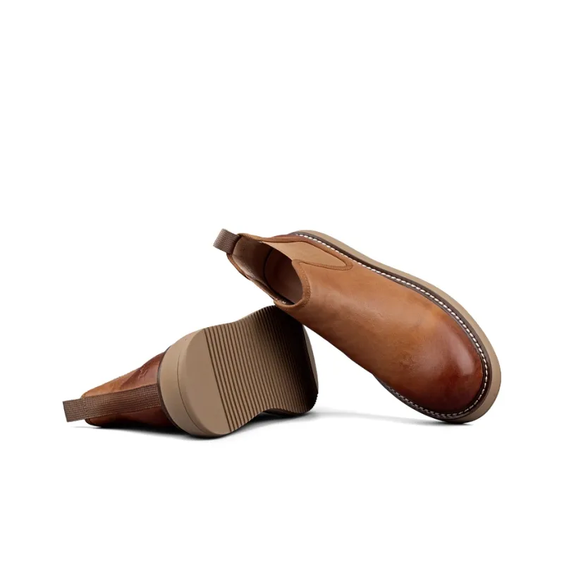 LOHAN·SIR Short Chelsea Boots Platform Men's-4