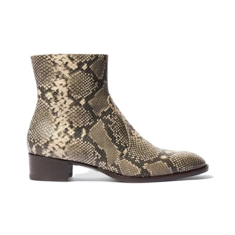 SCAROSSO Warren Python print Chelsea Boots-1