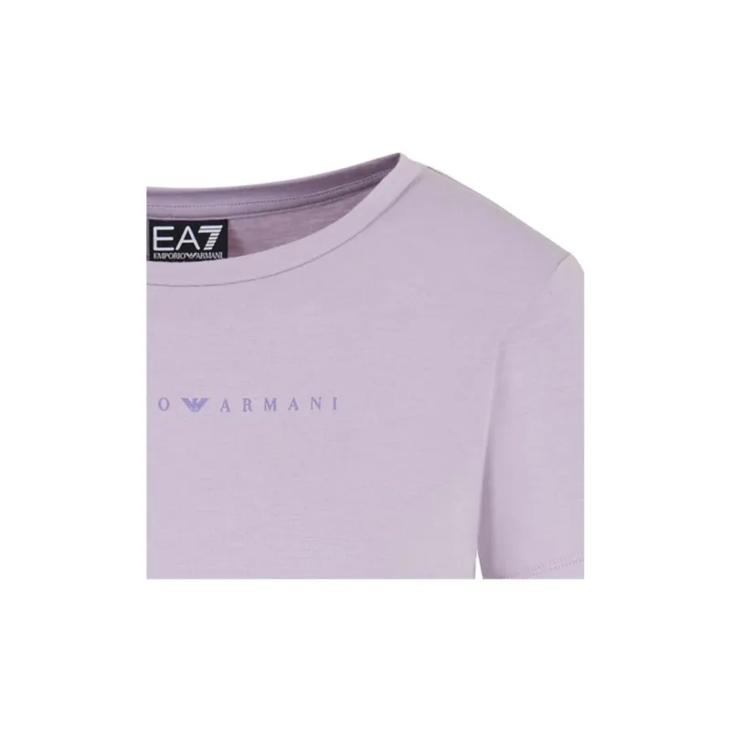 EMPORIO ARMANI EA7 SS25 Regular T Shirt Women's Lavender Gray-4