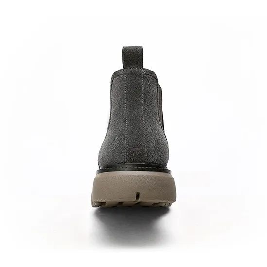 CROWN Short Chelsea Boots Men's Gray-3