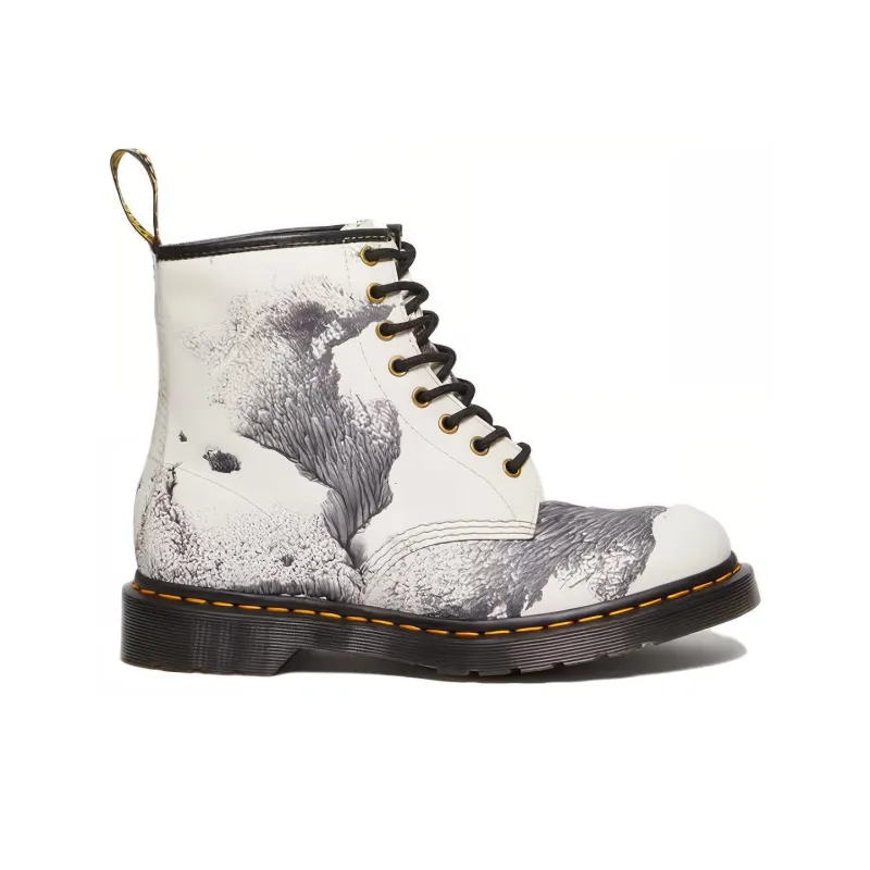 Dr.Martens 1460 X Tate Decalcomania Backhand Leather Lace Up Boots 'Multicolor Black White'-1
