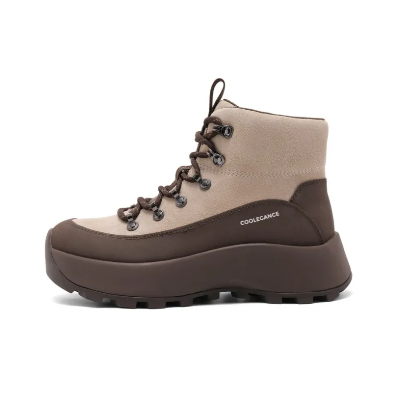 BELLE Ankle Boots 4.5CM Women's Black Apricot Coffee-11