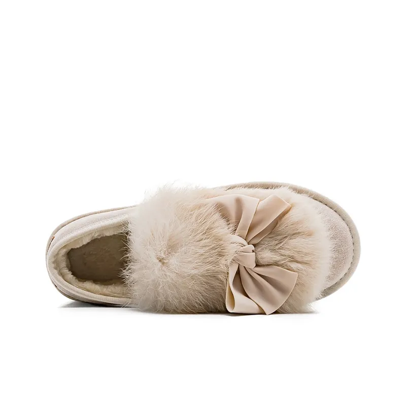 Warrior Warrior Warm Wear Resistant Slip Resistant Short Snow Boots Women's Beige-2
