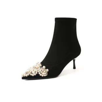 YAFEI XUANYU Ankle Boots 6CM Women's Black