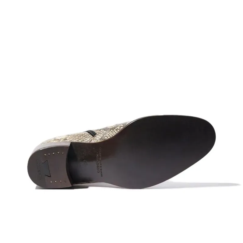 SCAROSSO Warren Python print Chelsea Boots-4