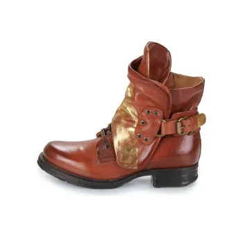 AirStep Ankle Boots 4cm Women's Red Brown