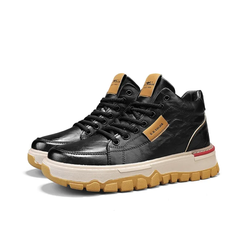 G.N.SHIJIA Short Martin Boot 5CM Men's-6