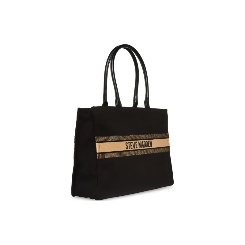 STEVE MADDEN Fabric Tote Bag Shopping Bag Handbag Women's Black-1