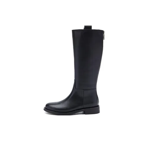 NINE WEST Knee-high via Boots 3cm Women's Black