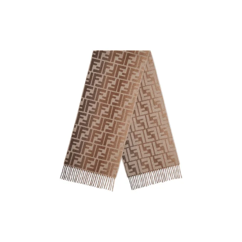 FENDI Ff Jacquard Fringe Detailed Scarf-0