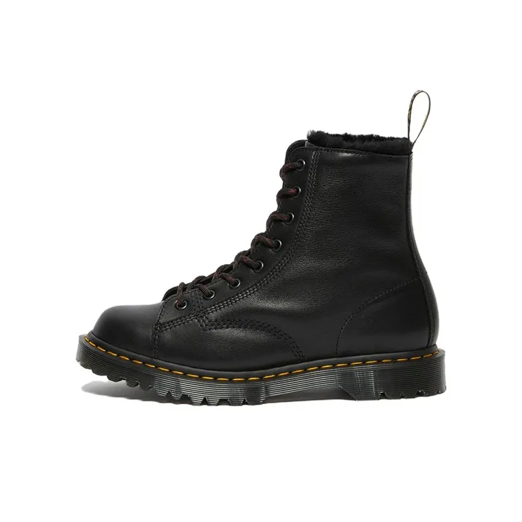 Dr.Martens Barton Shearling Lined Leather Ankle Boots 'Black' Women's-0