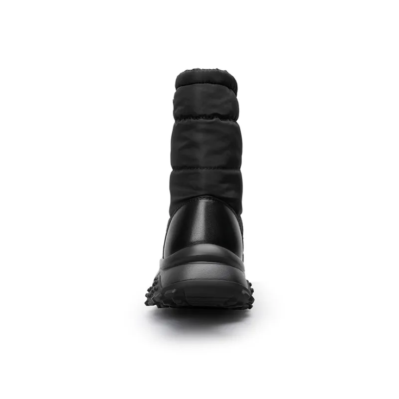 GOLDLION Warm Wear Resistant Slip Resistant Short Mid Calf Snow Boots Men's Black-2
