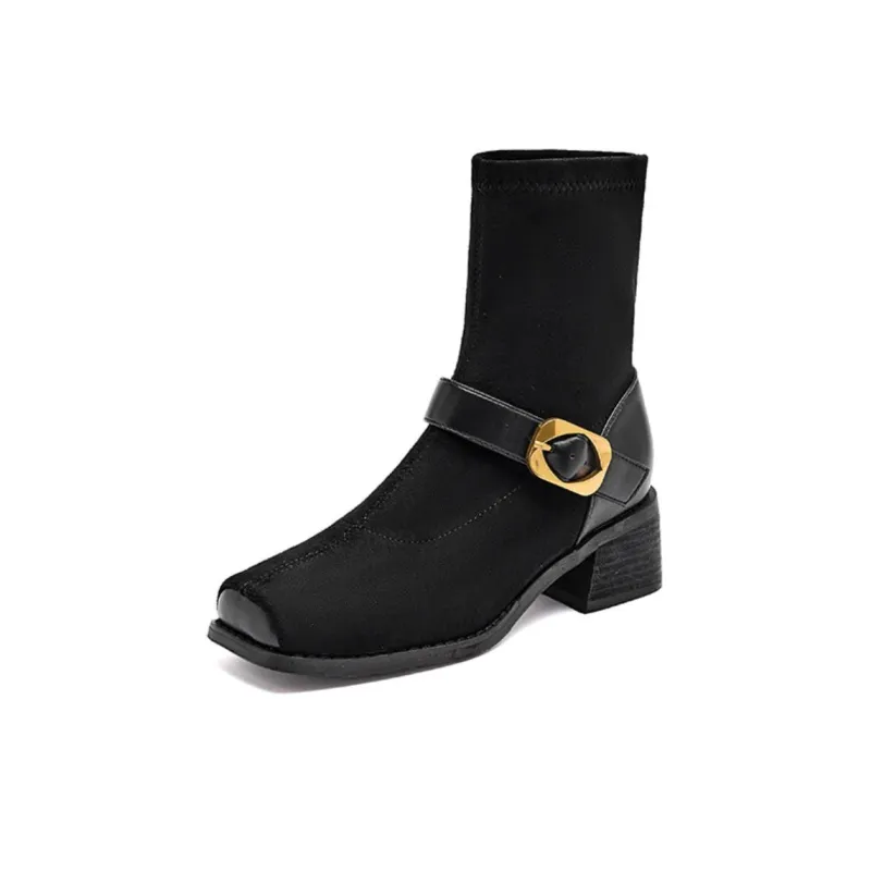 AGSDON Ankle Boots Women's Black/Brown-1