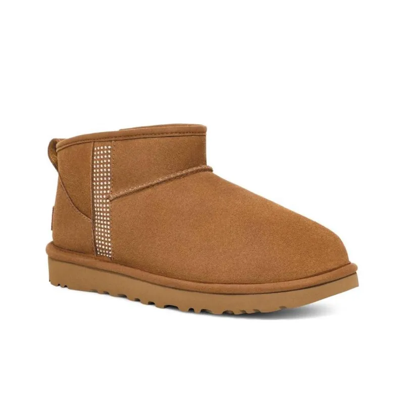 UGG Classic Ultra Mini Bling 'Chestnut' Women's-2