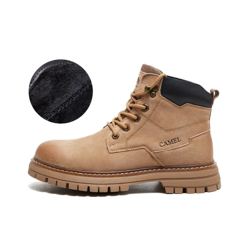 CAMEL Short Outdoor Boots Men's Fleece-Lined-6