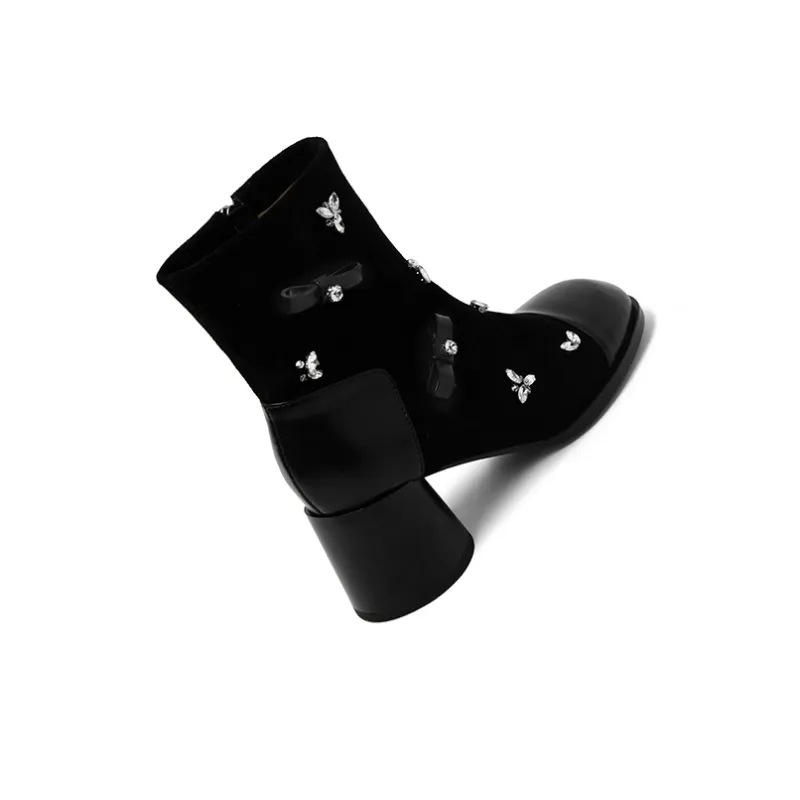CAMEIDO Ankle Boots 6cm Women's Black-7