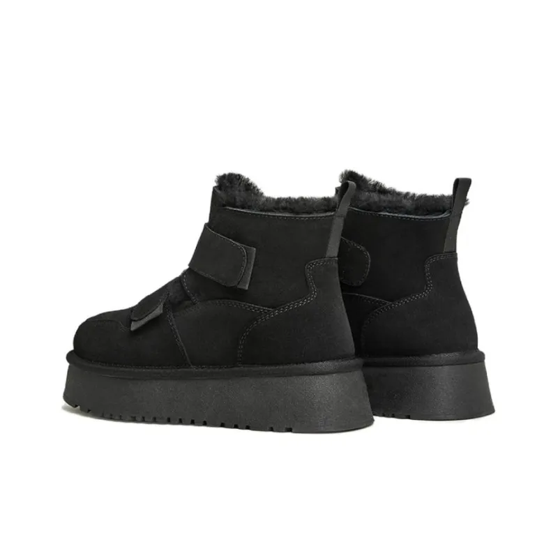 BASTO Snow Boots Women's Black/Brown/Gray-9