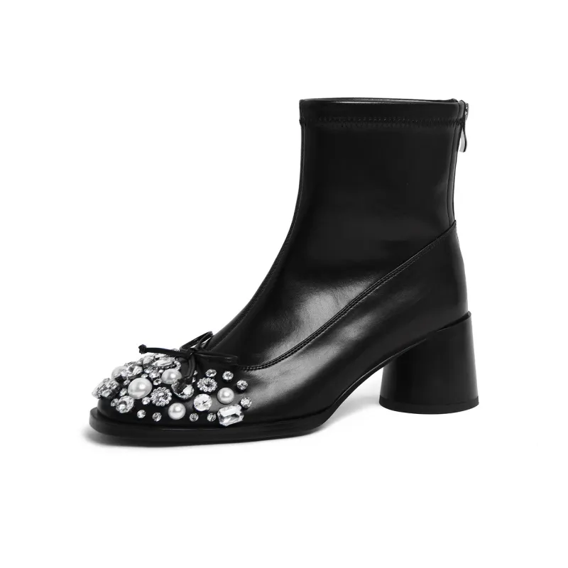 CAMEIDO Ankle Boots 6cm Women's Black-1