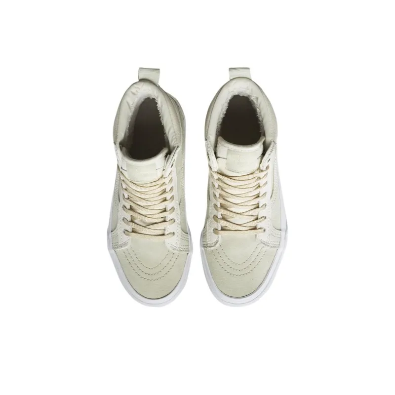 Vans Warm Anti-Slip And Wear-Resistant High-Top Skateboard Shoes Women's Beige-2