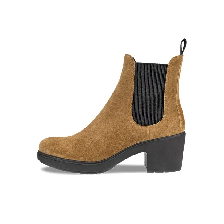 Ecco Knee High Chelsea Boots 5.5cm Women's Khaki-0