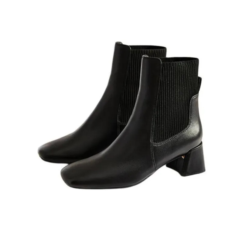 Clarks Short Chelsea Boots Women's Black-2