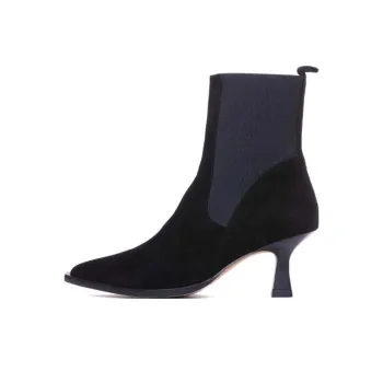 ANGEL ALARCON Short Chelsea Boots 6cm Women's Black
