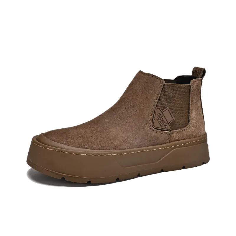 Crocodile Short Chelsea Boots Men's-8