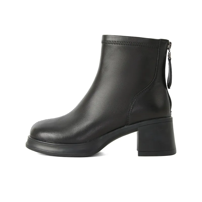 PT'SON Ankle Boots 6cm Women's Black-6