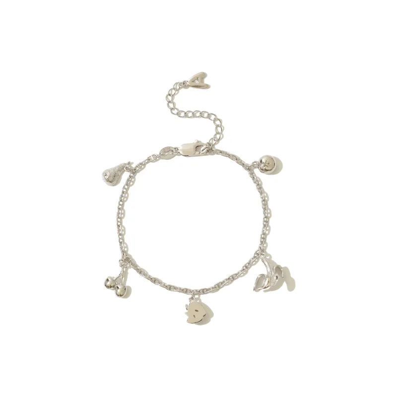 ALFIR Family 925 Sterling Silver Cherry/Apple/Pear/Banana/Blueberry Bracelet Unisex-2