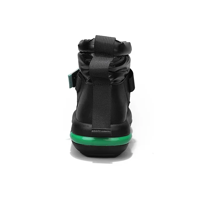 HUANQIU Short Snow Boots Men's Black Green-3