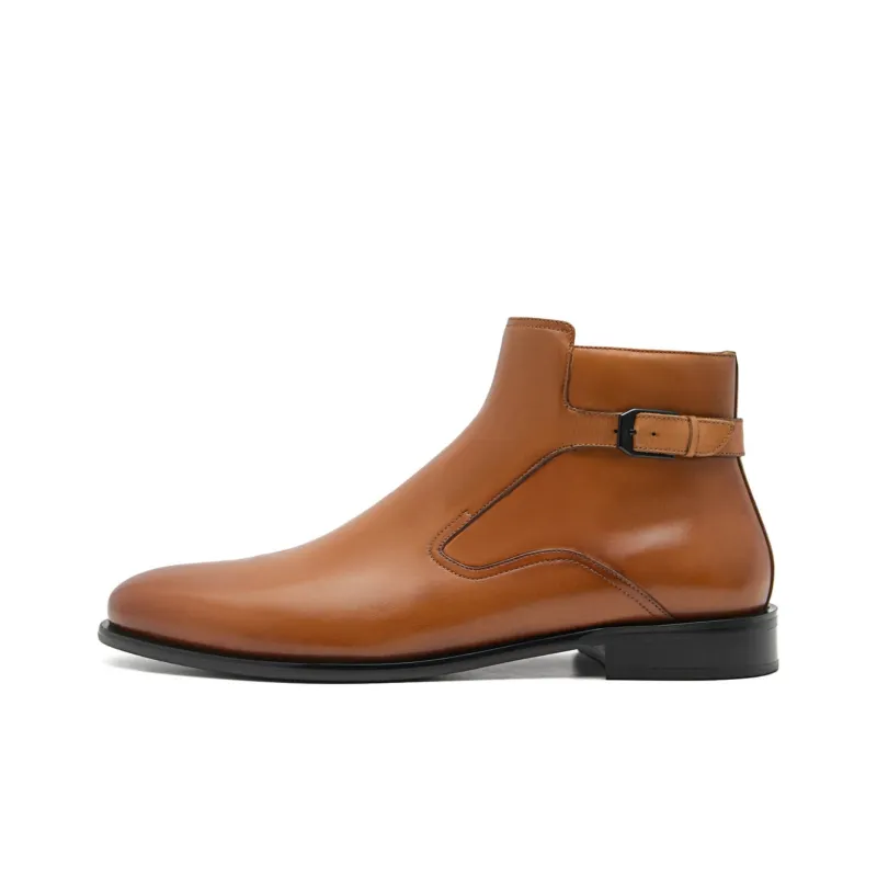 PEDRO Ankle Boots Men Black/Light Umber-3