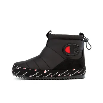 Champion Rally Script Warm Wear-Resistant Slip-Resistant Short Snow Boots Women's Black