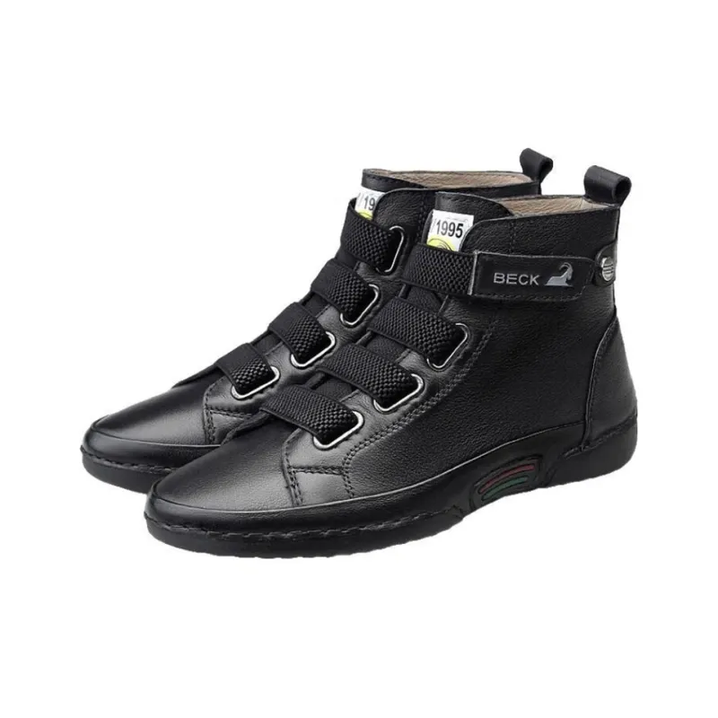 BECK Ankle Boots Women's Ecru, Black-9