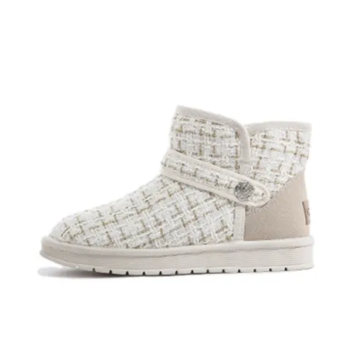 CAMEL Warm Short Snow Boots Women's Ecru