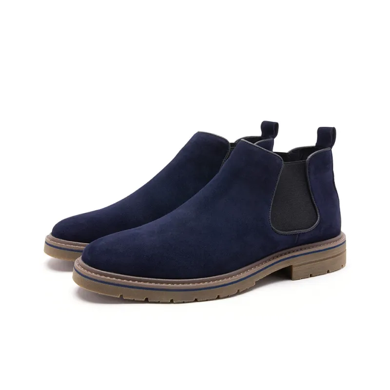 Anthony Miles Short Chelsea Boots Men's Royal Blue-1