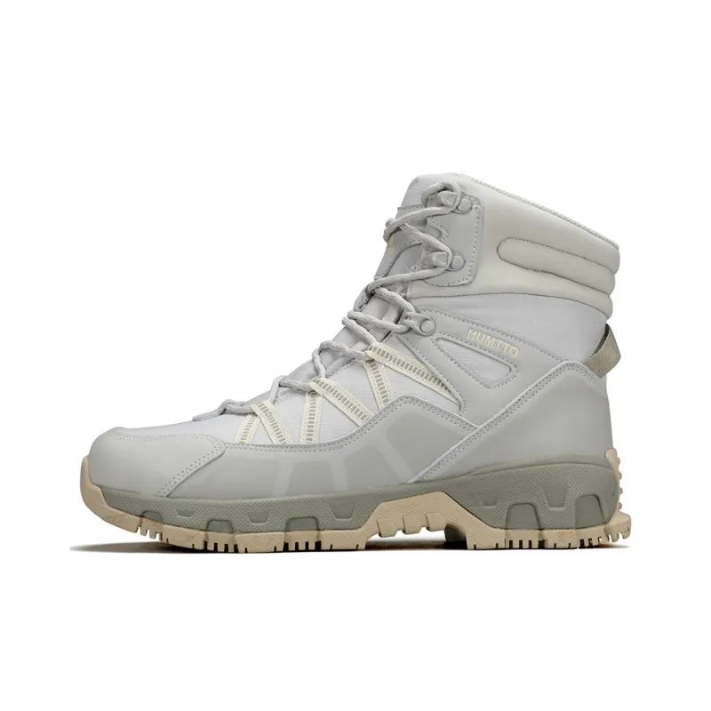 HUMTTO Cushioning Coverage Balance Short Mid Calf Snow Boots Men's Beige Matcha Green-0