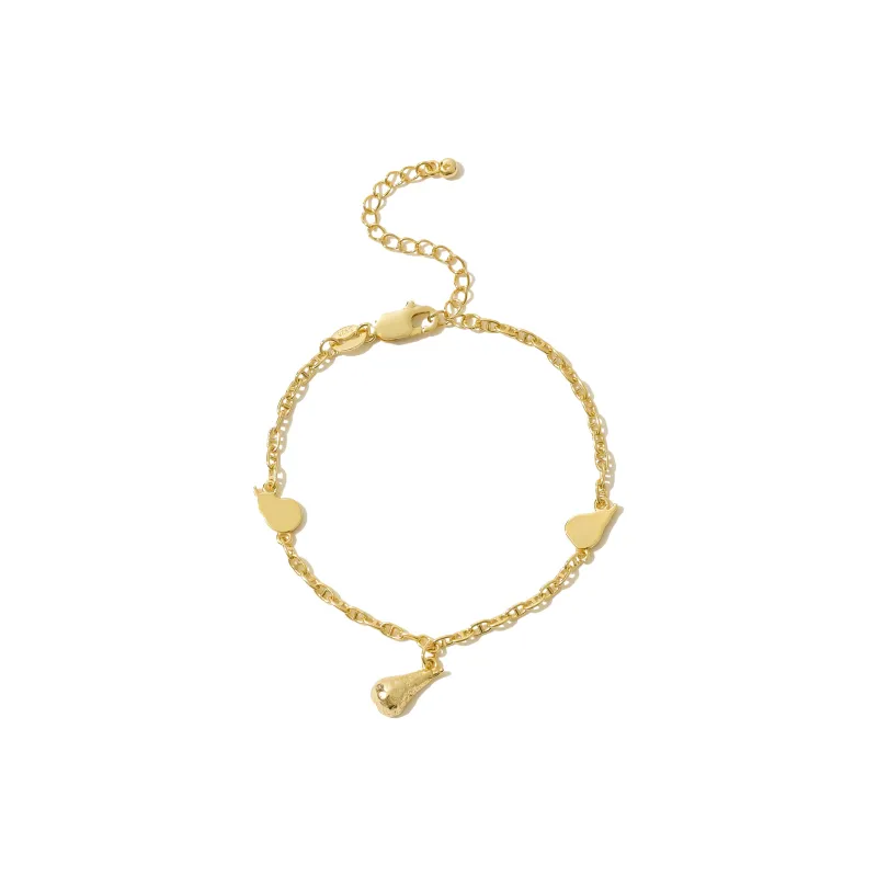ALFIR 925 Sterling Silver Gold Plated Bracelets Unisex-2