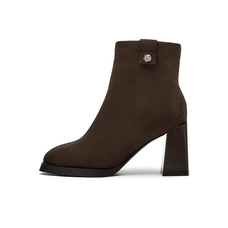 DAPHNE Ankle Boots Women's Coffee-3