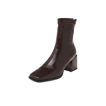 Echo&yolo Ankle Boots Women's Black/Ecru/Brown