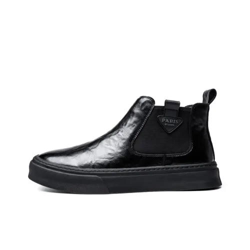 YEDANI Ankle Length Chelsea Boots Men's Black