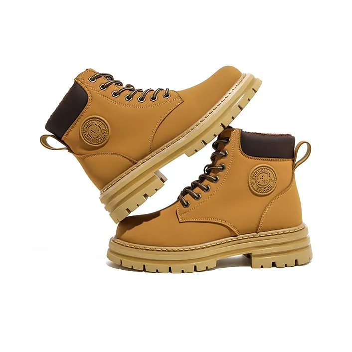 HUANQIU Martin Boot Unisex Ginger Yellow-3