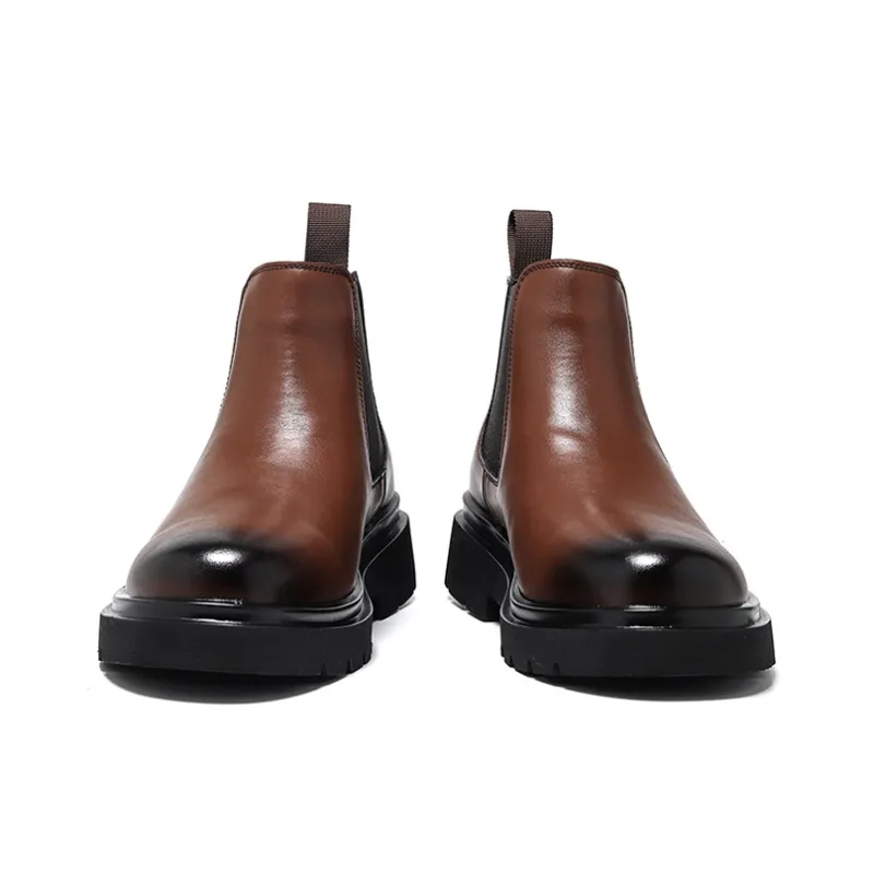 GZZ Chelsea Boots Men Black/Brown-20